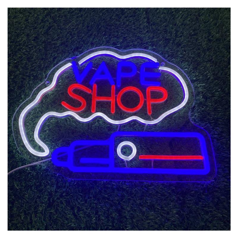 Vaping Shop - Неоновая вывеска для магазина вейпов: USB-светильник