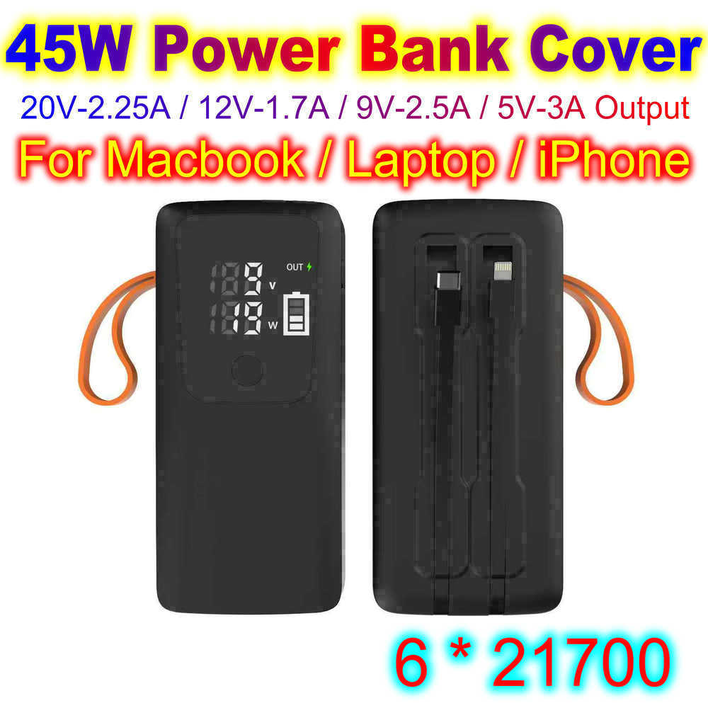 45 Вт Power Bank Shell 21700 Ч – обзор и цена Battery Case Storage